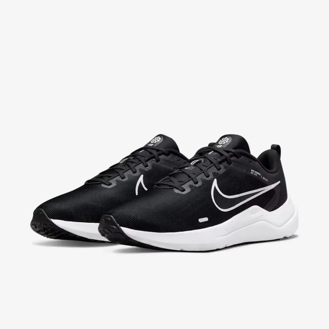 NIKE DOWNSHIFTER 12 BLACK WHITE