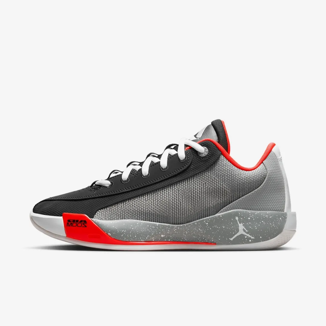 JORDAN LUKA .77 PF OFF-NOIR PARTICLE GREY BRIGHT CRIMSON