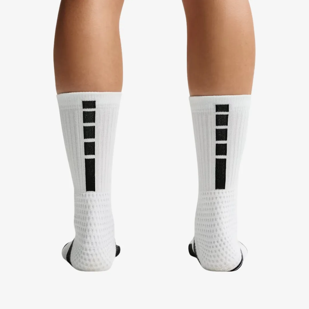 NIKE ELITE 2.0 CUSHIONED CREW SOCKS WHITE BLACK
