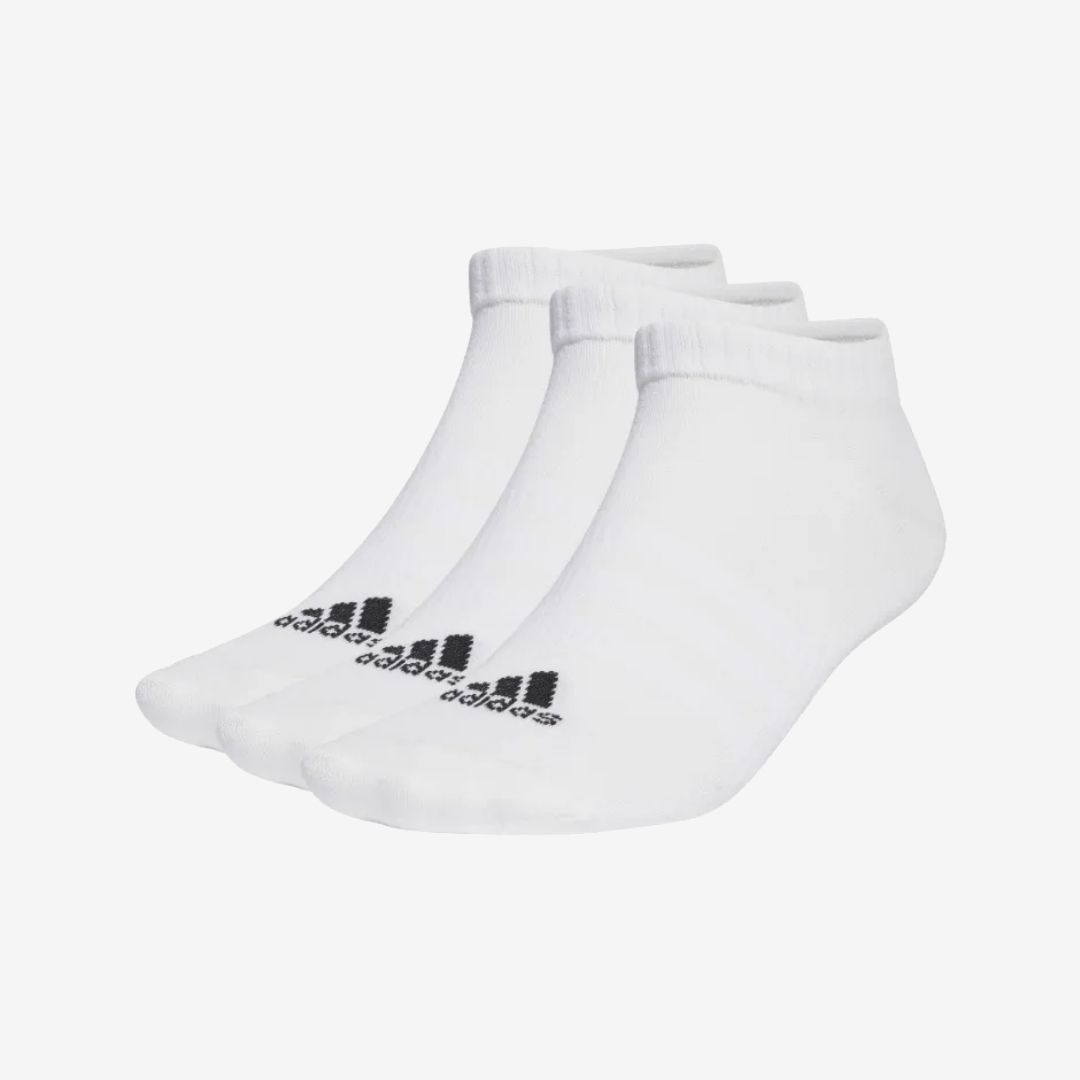 ADIDAS THIN AND LIGHT SPORTSWEAR LOW-CUT SOCKS WHITE (3 PAIRS)