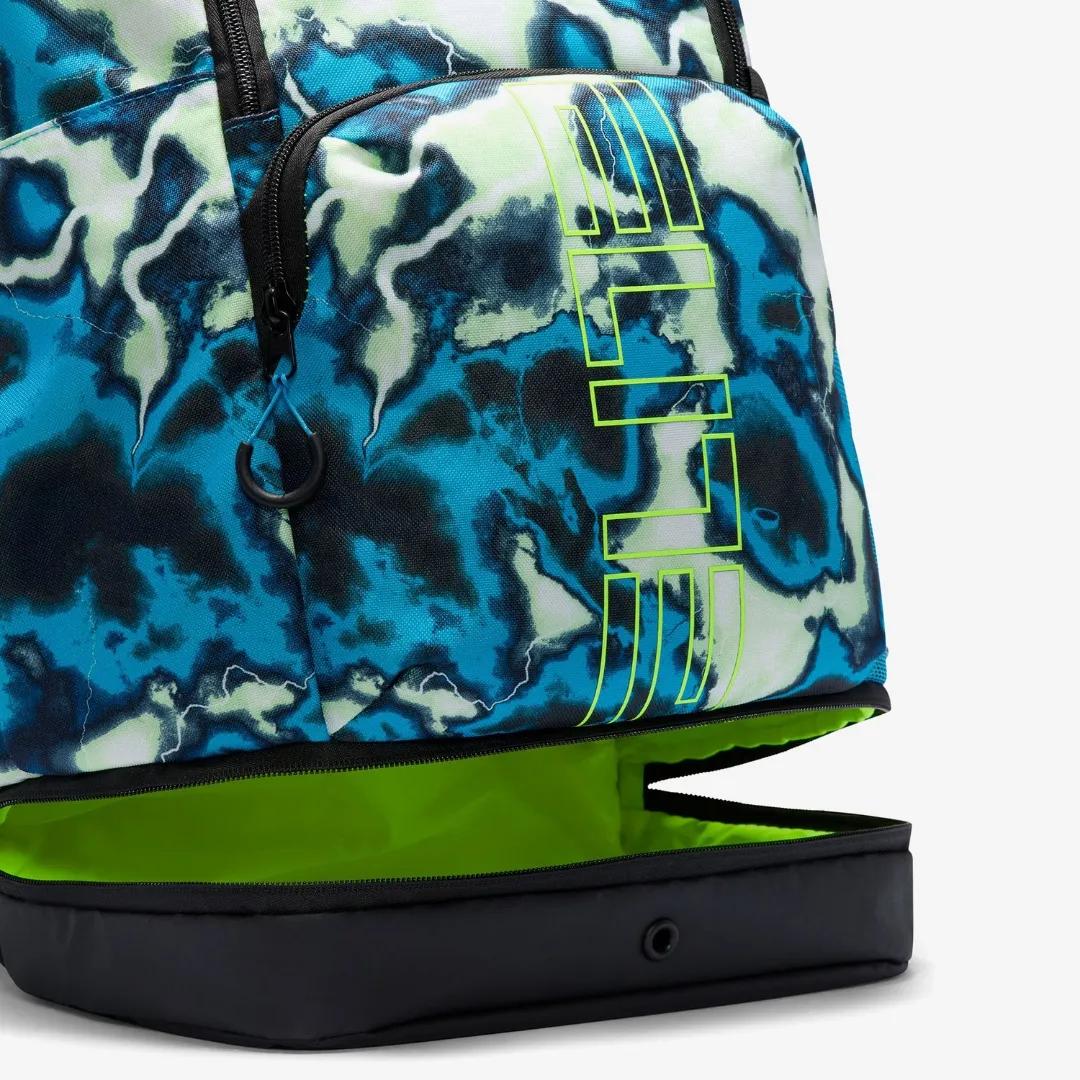NIKE VARSITY ELITE BACKPACK AOP BLUE GREEN VOLT